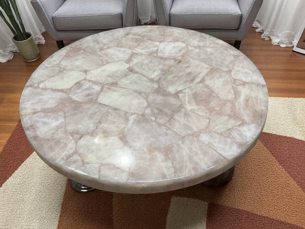 Exquisite Rose Quartz Coffee Table Tops | Vedantartisans